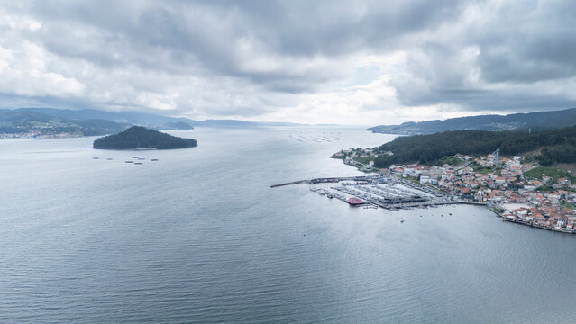 Combarro fishing village and marina in poio, galicia