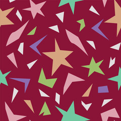 Obraz premium Triangle Seamless Pattern with Pastel Color. Triangle Shapes Background. Good used for gift paper, invitation card for kids, Wallpaper Interior, Book cover, etc 