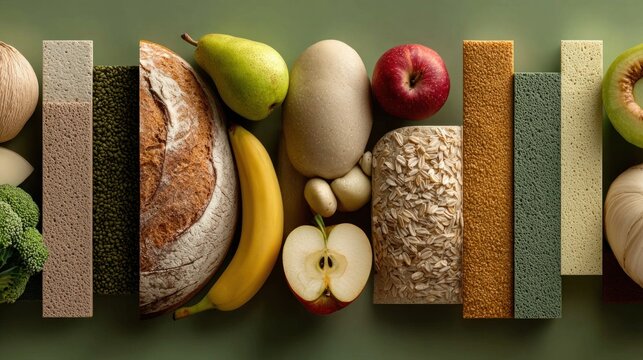 Many different types of food on a table  stop food waste day food background