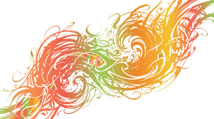 Fototapeta premium Abstract multicolored gradient calligraphic scribble wave with gradient colorful calligraphic scribble abstract isolated creative artistic background illustration decorative watercolor