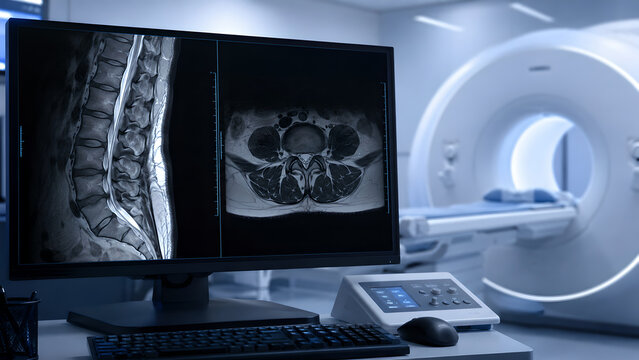 Lumbar Spine Cauda Equina Syndrome MRI Radiology Concept for Medical Education and Patient Care