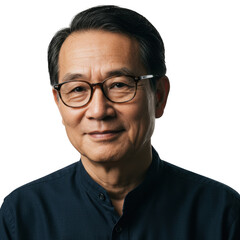 Obraz premium Portrait of a mature asian man with glasses