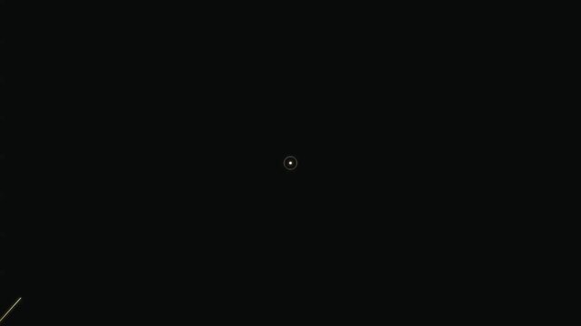 Abstract golden circle and geometric lines forming a modern minimalist design on a solid black background