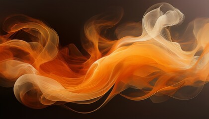 Naklejka premium transparent orange smoke cloud isolated generative ai