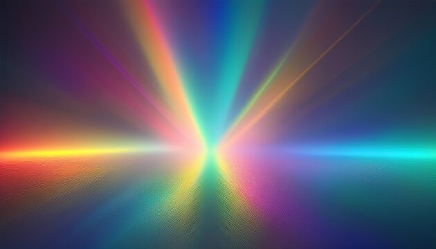 abstract background with holographic rainbow prism lens flare reflection rainbow blurred light refraction texture overlay