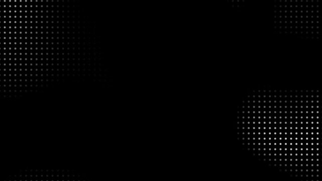 Animated abstract halftone technology black background random dots, Animated abstract technology dark background random dots and grid,
Abstract black and white gradient halftone dotted background 