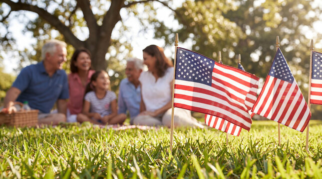Juneteenth American flags grass lawn celebration patriotic outdoor display for freedom day holiday festival family gathering design