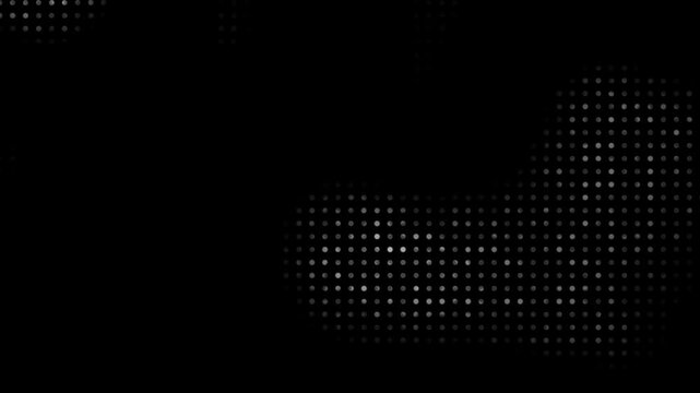 Animated abstract technology dark background random dots, Animated abstract technology dark background random dots and grid 4K. 
abstract animated halftone dotted retro technology background,