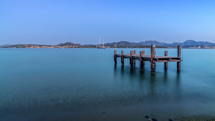 Fototapeta premium A picture of jetty at sunset