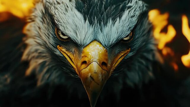 Majestic Eagle in Flames