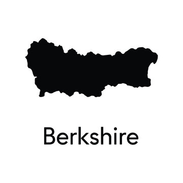 Berkshire Ceremonial County Silhouette Map Icon Design