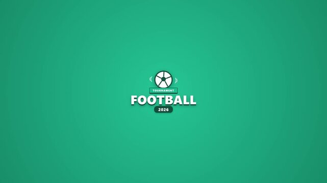 Digital Football Graphic Logo Presentation Featuring Soccer Ball