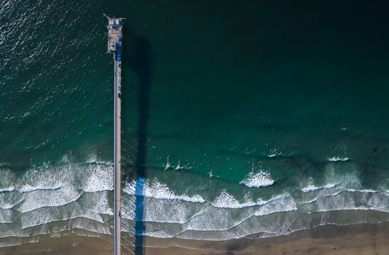 La Jolla Shores pier from Above in San Diego California 