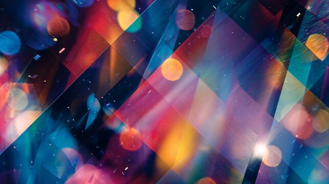 A vibrant composition of overlapping film negatives with light leaks and grain textures creating a dynamic artistic pattern