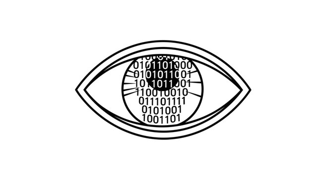 Digital Eye with Binary Code