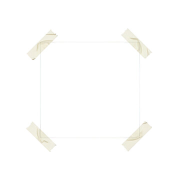 Blank polaroid frame isolated on transparent background