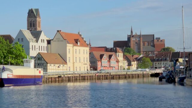 Wismar, Germany - view of the city from old port