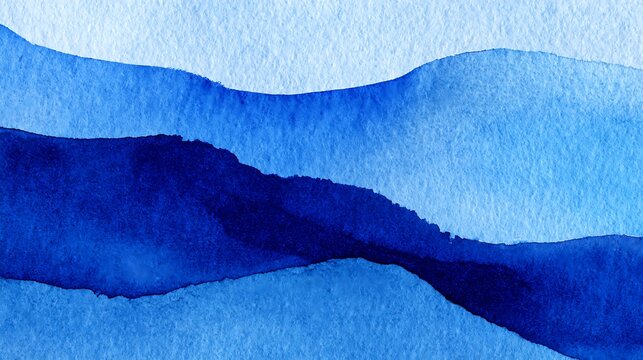 Abstract gradient waves in deep blue and purple hues background
