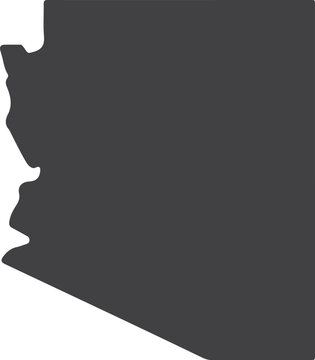 Simple outline map of oregon state silhouette