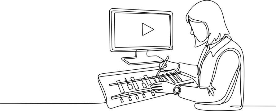 Digital Music Production: Person Composing with Keyboard and Computer Screen