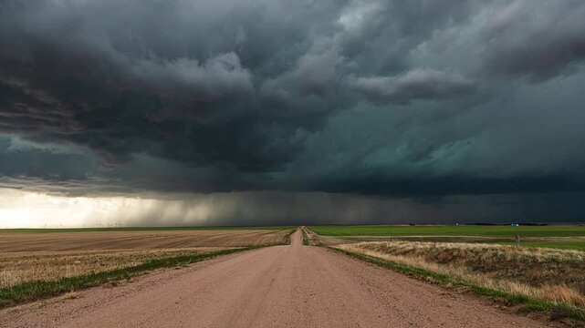 Powerful Colorado Supercell Thunderstorm Developing Time lapse