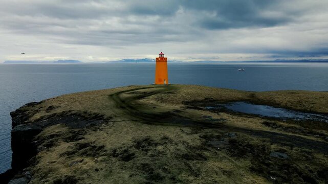 lighthouse on the coast of iceland