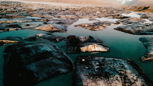 Glacier icebergs iceland