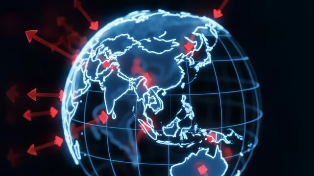 Global Virus Spread on Digital Earth