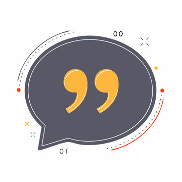 Quotation Marks Inside Speech Bubble Icon