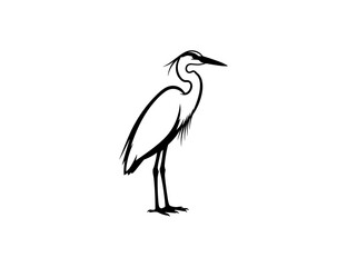 Fototapeta premium Heron Bird Silhouette