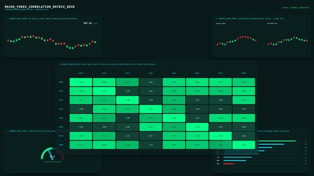 Dynamic motion of digital data visualization featuring animated green grid patterns and fluctuating line graphs for technology and data analysis scenes.