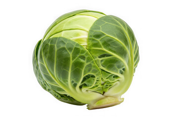 Fototapeta premium Fresh green cabbage with crisp leaves