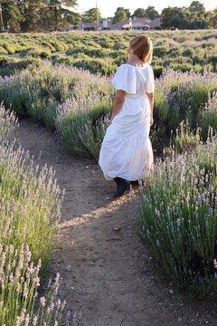 girl in lavender 