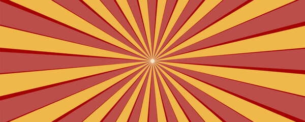 Obraz premium Circus background of spiral red beige rays vector illustration. Vintage radial pattern with sunbeams or starburst strip. Circus, carnival, summer fair or chapiteau backdrop.