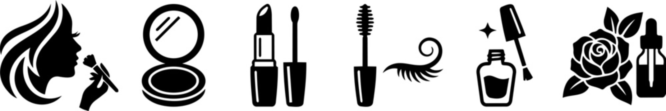 Beauty and makeup tool icons. Vector