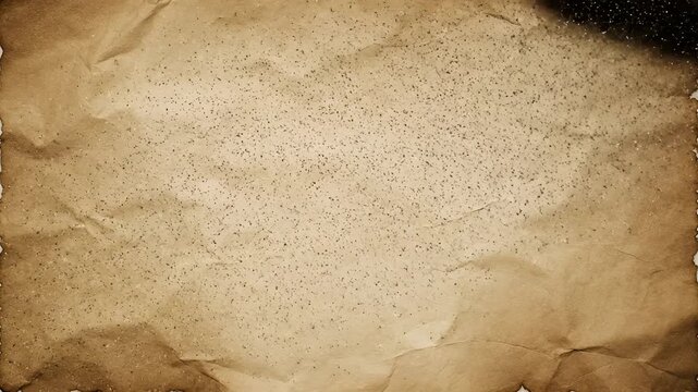 Aged Parchment Paper Texture with Burned Edges and Wrinkles.