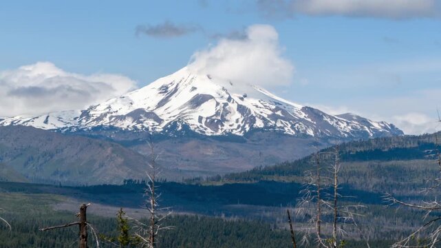 A timelapse of storm clouds over Mt. Jefferson in the central Oregon Cascades near Camp Sherman