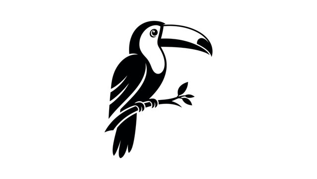 Toucan Bird Vector Silhouette Design