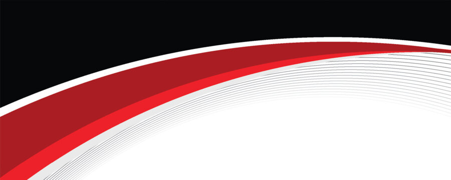 abstract red and blak business banner background with dynamic curves composition