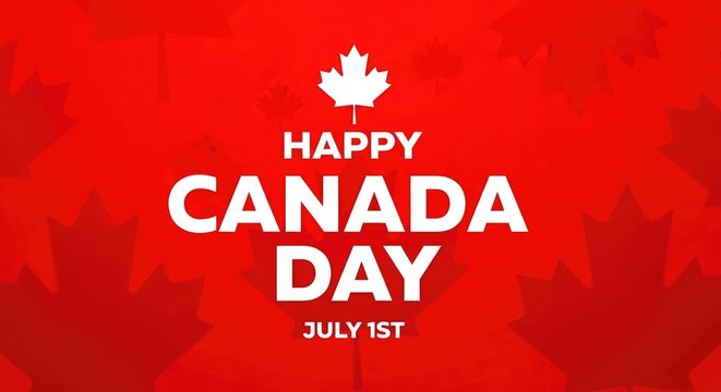 Happy canada day july 1st celebration background