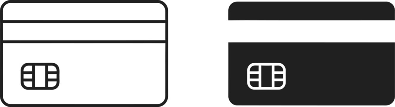 Close-up of Credit Card with Chip on White Background