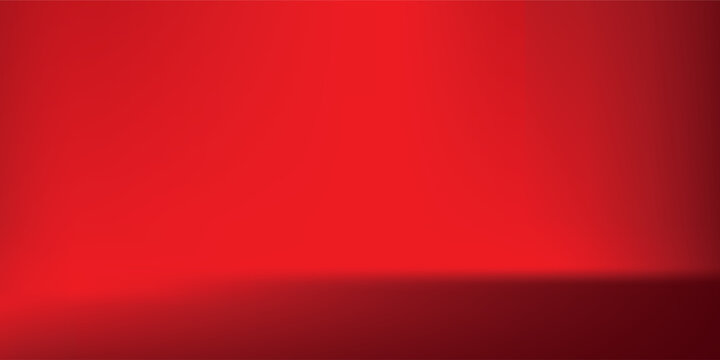 Wall interior background, studio  and backdrops show products.with shadow from window color Red background for text insertion and presentation product