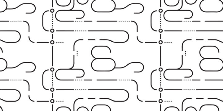 Seamless abstract pattern with connection lines and dots on transparent background for modern technology or network concept.