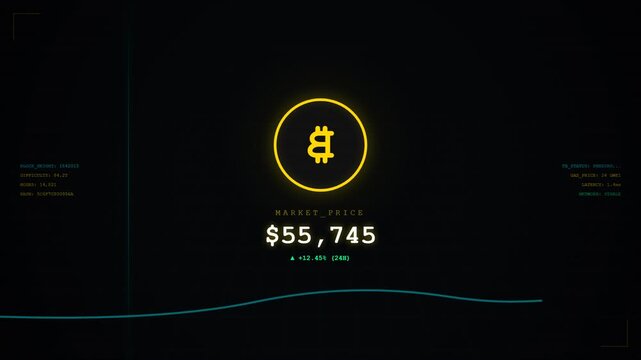 Bitcoin Cryptocurrency Digital Coin Value Price Fluctuations Stock Market Trading