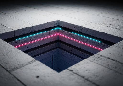 Detailed view of a deep structural concrete base, illustrating permanence, security, and a reliable groundwork for development, prerequisite, heavy, depth