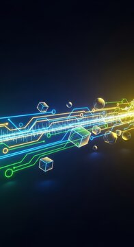 Digital interface displaying a continuous stream of real-time data flow optimized for instantaneous media delivery and global network connectivity, delivery, global, fast