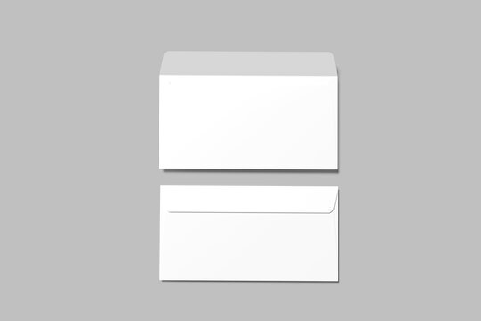 Envelope Design White Blank Mockup