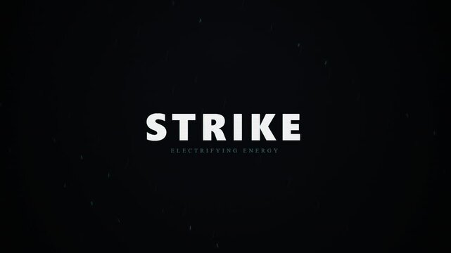 Strike Electric Energy Title Card - Dynamic Text Animation