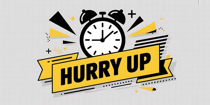 Time for Action Business Clock and Deadline Concept Illustra