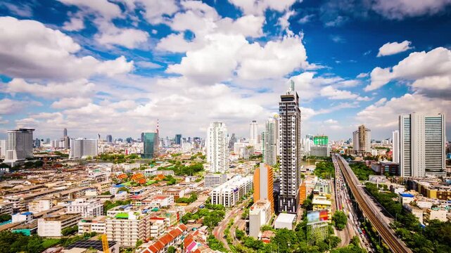 Bangkok, Thailand skyline time lapse 6117